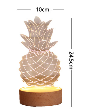 Ananas lampa varmt ljus