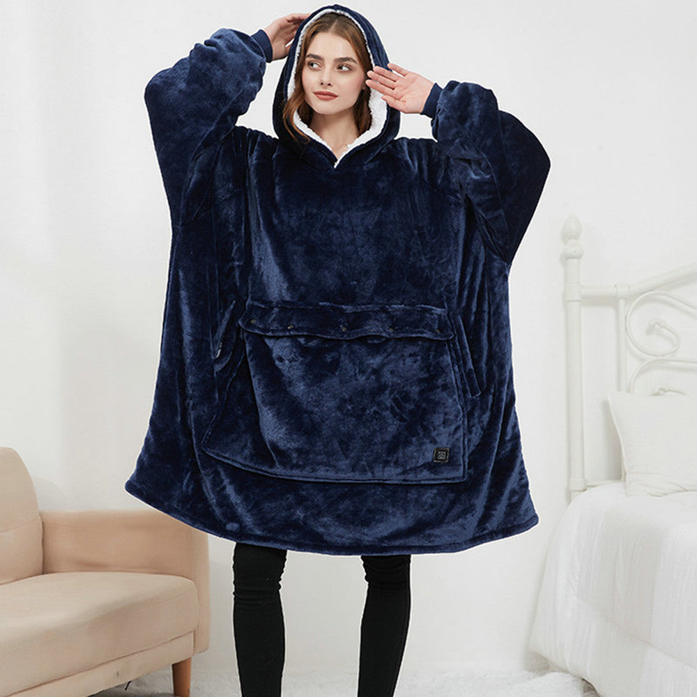 Uppvärmd hoodie-filt
