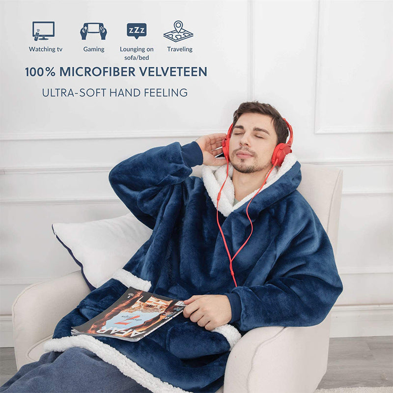 Koja hoodie-filt fleece